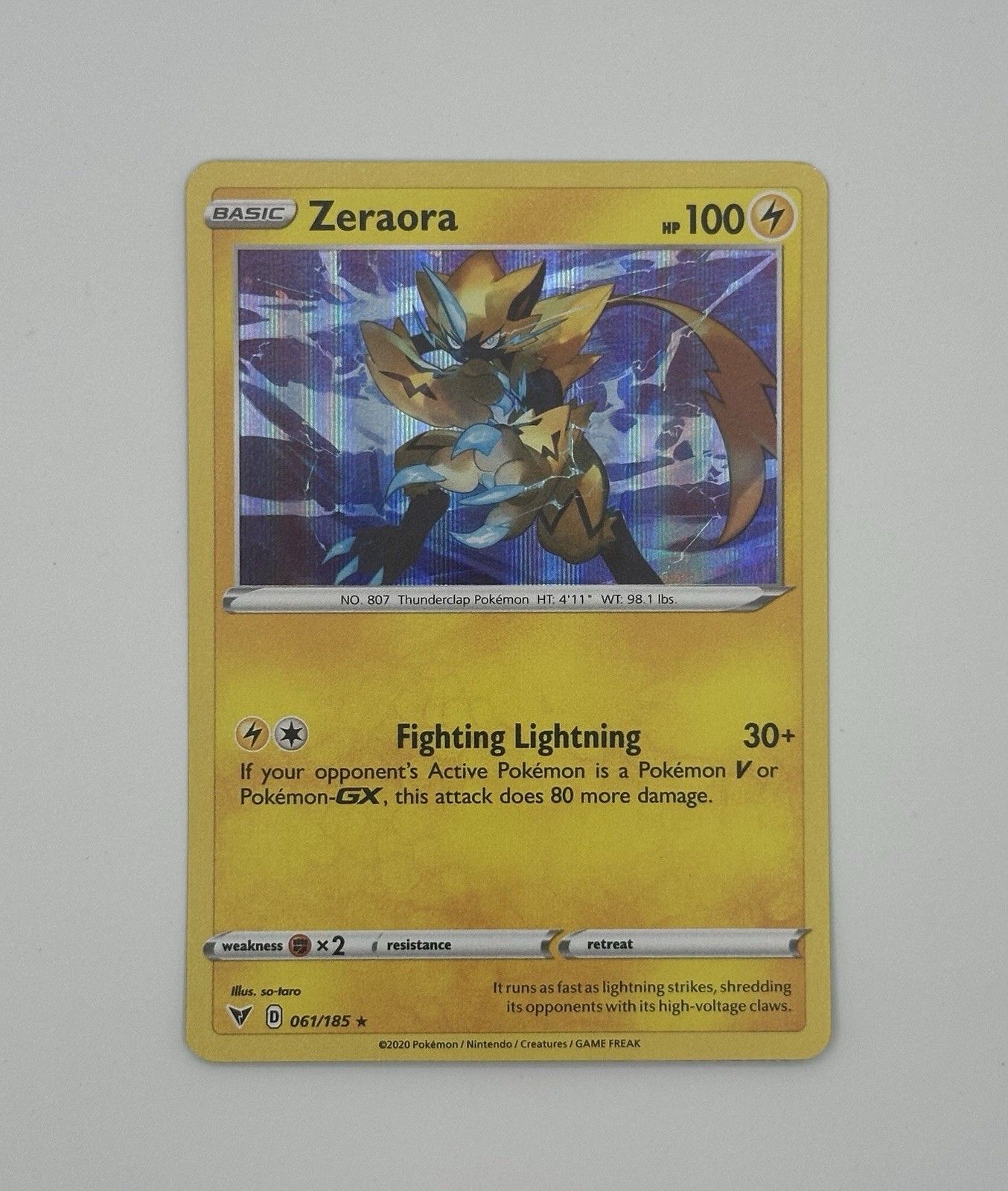 Zeraora 61/185 Vivid Voltage Holo Rare Pokemon Card Pokémon - NM