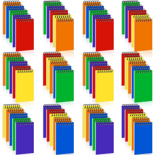 60 Pack Spiral Memo Pads 3 X 5 Inch Spiral Journal Lined Wirebound College Ruled