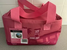 TRADER JOE'S MINI INSULATED TOTE LUNCH BAG - LIMITED EDITION Pink