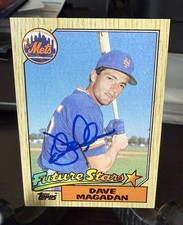1987 Topps SIGNED IN PERSON Dave Magadan #512 “MINT” AUTO New York Mets ROOKIE