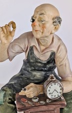 Vintage Capodimonte Porcelain Watchmaker Figu...