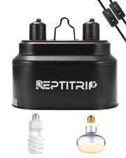 REPTITRIP Dual Reptile Light Fixture with 100W Daytime Heat UVB 10.0 Reptil...