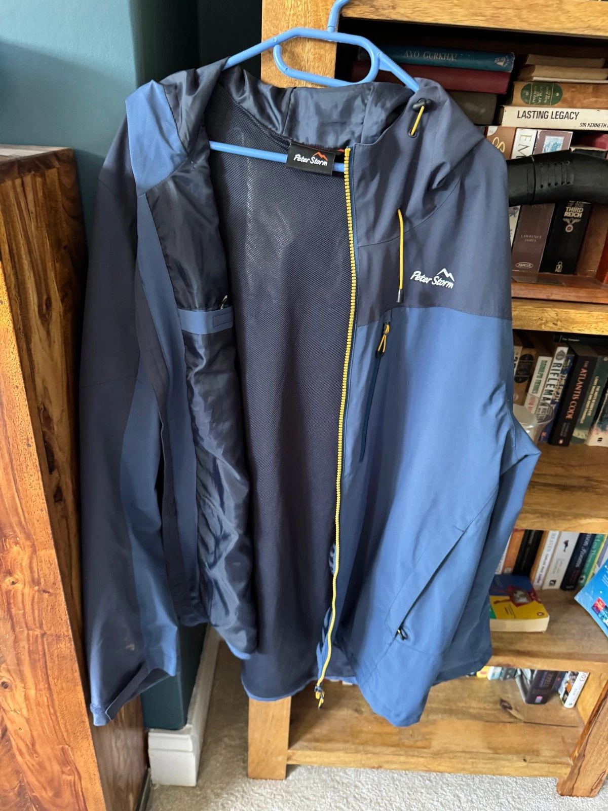 Peter Storm Mens Malham Stretch Waterproof Jacket BLUE 3XL