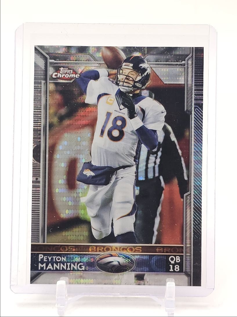PEYTON MANNING 2015 TOPPS CHROME PULSAR REFRACTOR DENVER BRONCOS Q0333