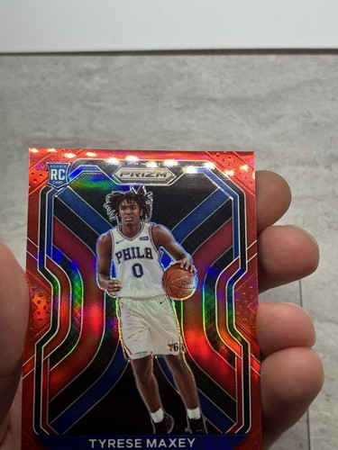 2020-21 Panini Prizm Tyrese Maxey RC Rookie #256 RED PRIZM COLOR MATCH /299 SSP - Picture 3 of 9