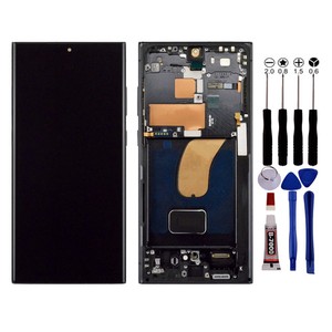 Ecran Pour Samsung S23 ULTRA SM-S918B OLED +Chassis +EMPREINTE +Outils - OLED
