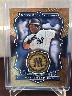 2004 Upper Deck Etchings Baseball Etching Bats Blue Gary Sheffield #BE-GS