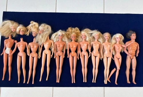 Vintage 1990s Barbie Junk TLC Lot (for parts or OOAK) 11 Dolls