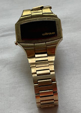 Wittnauer LED Polara - vintage gold plated mens watch UNTESTED, lot0610