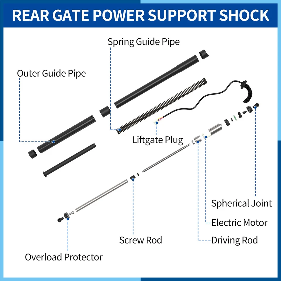 1Pair Rear Tailgate Power Lift Support for Mercedes-Benz GL350 GL450 A1668900100 - Image 4 of 4