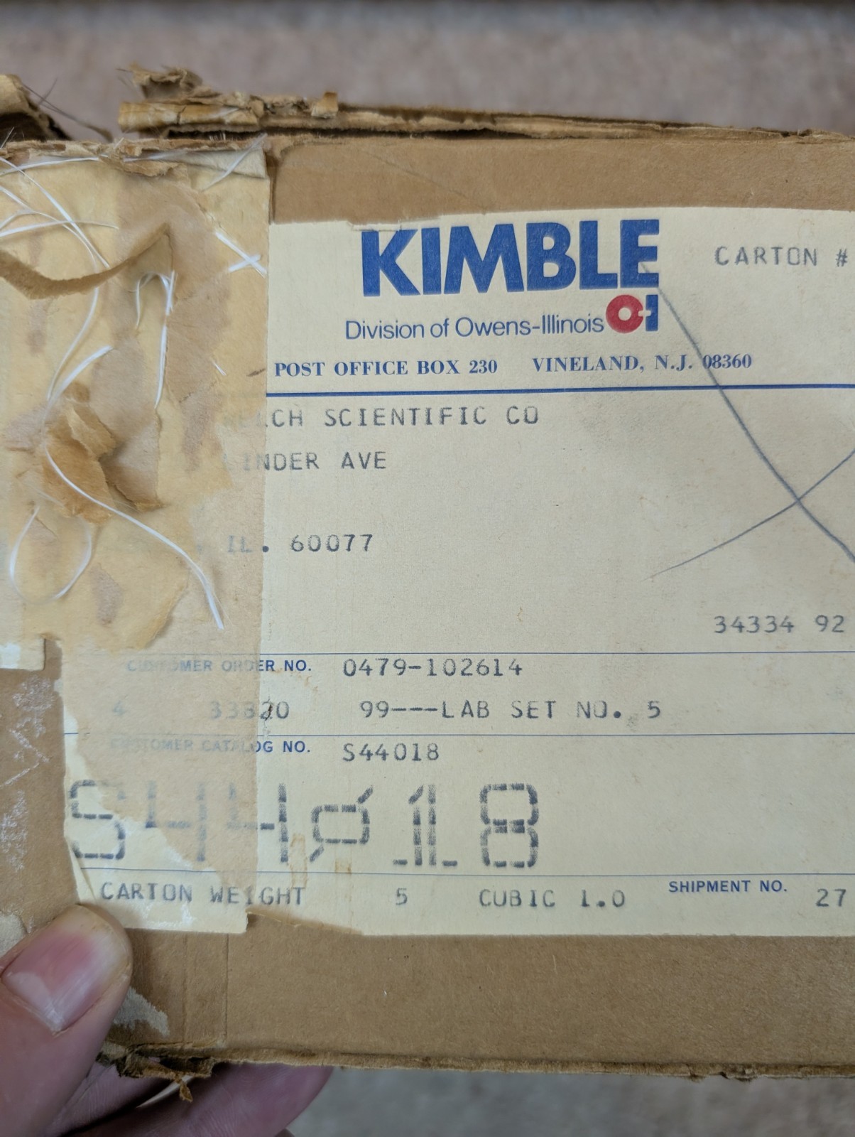 Vintage Kimble Kimax 33820 Organic Chemistry Kit Glassware Labset 5 Set flask 