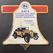 AACA 1976 National Fall Meet Auto Show Brass Plaque Hershey PA