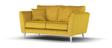 Sofology Keswick Fabric 2 Seater in Deluxe Velvet Mustard