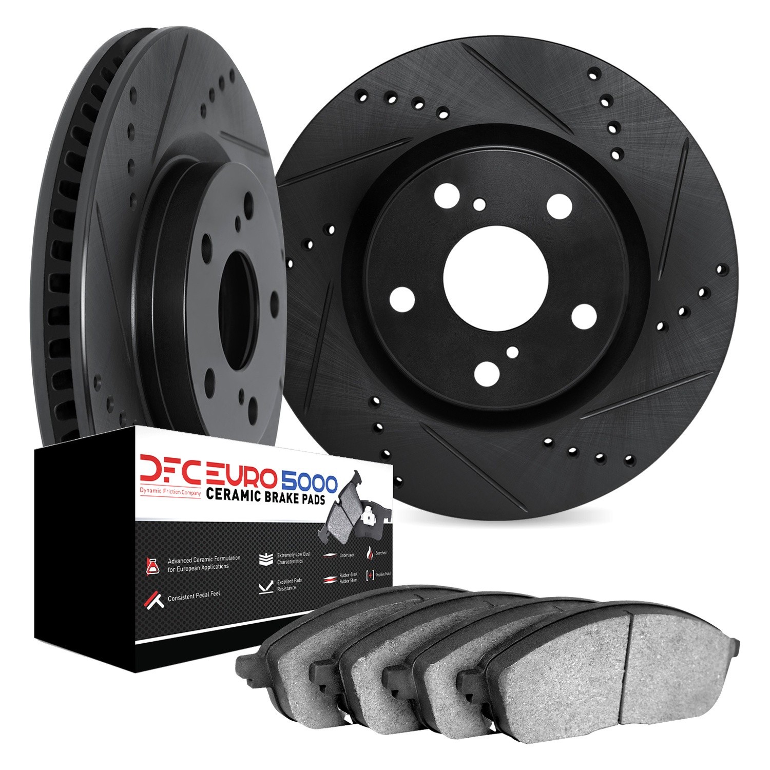 For Acura NSX 91-96 DFC EURO-KIT 5000 Drilled & Slotted Front Brake Kit