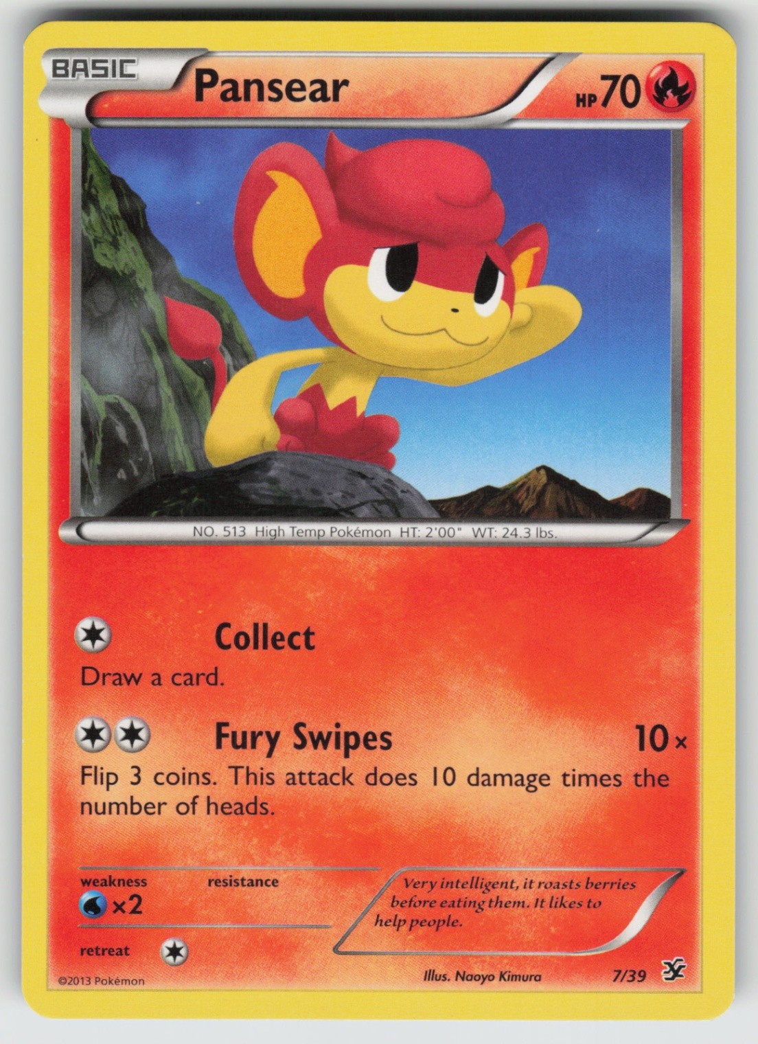 Pansear Common Kalos Starter Set 7/39 Pokemon