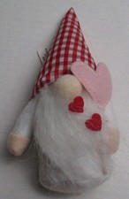 New Gnome Figurine Plush Valentines Heart Red...