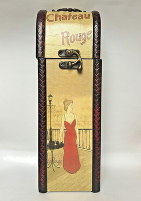 Chateau Rouge Dunkelrotholz Weinkiste Lady In Rot Cabernet Sauvignon Schwarz Inter 