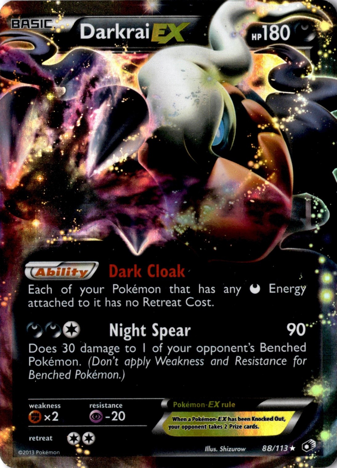 Darkrai EX Ultra Rare Dark Explorers 63/108 LP