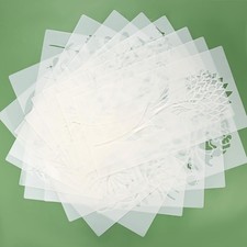 15pcs Large Flower Stencil for Painting on Wood, Reusable Wildflower Stencil ...