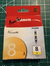 NEW Genuine Canon Pixma Ink Tank Cartridge Yellow CLI-8Y ChromaLife 100 OEM