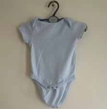 NEXT baby Unisex Blue Star Bodysuit Jersey Cotton Short Sleeve 3-6M