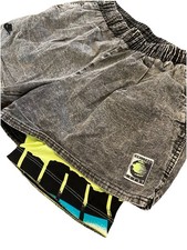 Nike Challenge Court Vintage Shorts Gr. XL Grau Gelb Sprinter 90s Agassi 105