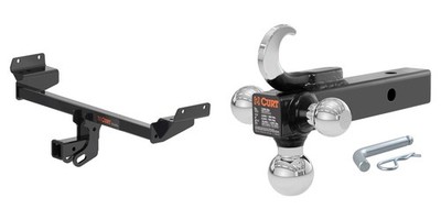CURT Trailer Hitch 2in Receiver Multi-Ball Mount w/ Hook & Pin Towing Kit #13452