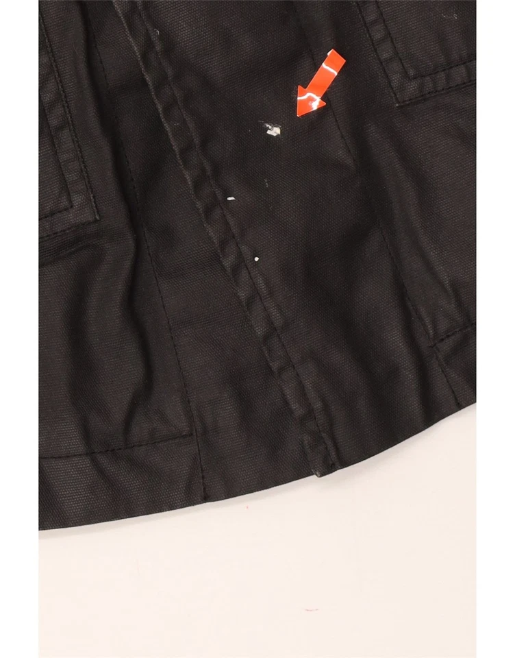 FRENCH CONNECTION Mens Military Jacket UK 40 Large Black Polyester ZA07 - Image 3 of 4