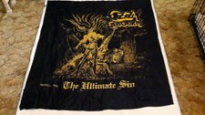 Vintage 1985/1986 Ozzy Osbourne The Ultimate Sin banner 45x39 Flag Poster
