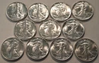 Lot (11) Uncirculated Walking Liberty Half Dollars 1937 1940 S 1941 D Silver 50C