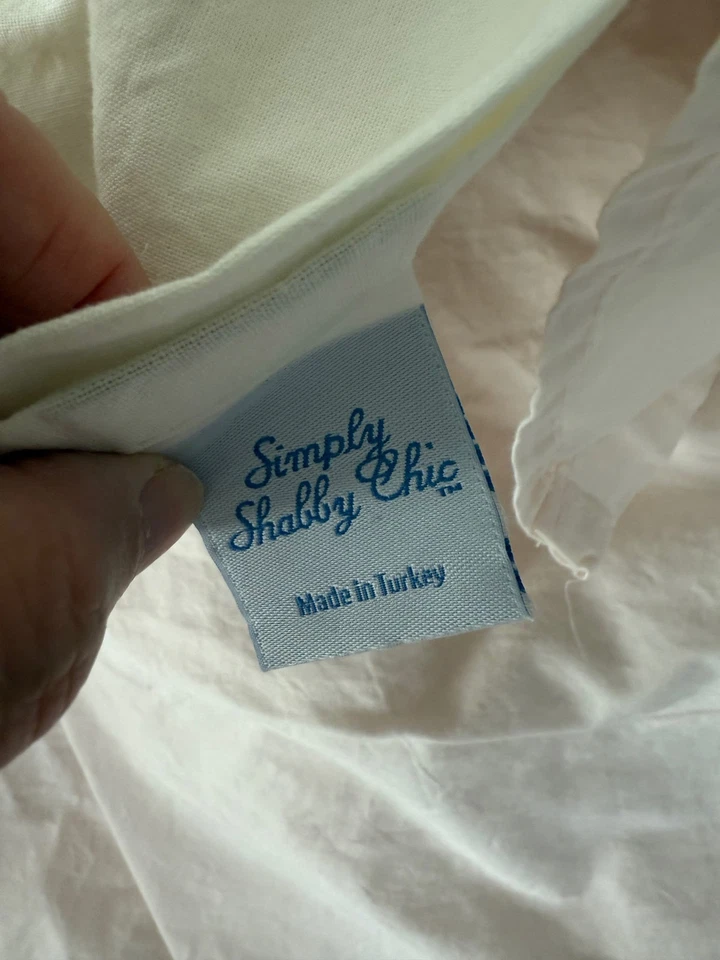 SIMPLY SHABBY CHIC Rosa Claro 15" ESQUINA DIVIDIDA Mezcla Algodón 55 x 80 COMPLETO Foto 3 de 4