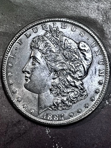 1884 CC   Morgan Dollar    Beautiful Dollars CH BU LIGHT TONING START .99