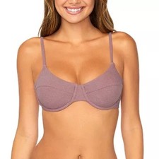 Raisins Junior's Mauve Solid Underwire Swim Bikini Top Size Small NWT