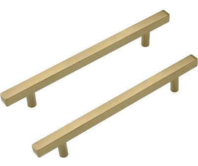 LONTAN 15er Pack Gold Schrankgriffe 160 mm Lochmitte Gold Schubladengriffe eckig