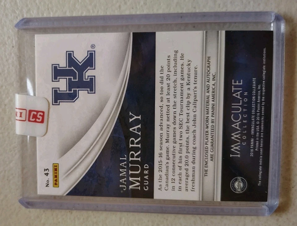 Parche RPA automático 16-17 Immaculate Collegiate Jamal Murray 2 colores RC 22/25 pepitas Foto 3 de 4