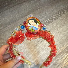 Snow White Girls Tiara Headband with Gems Red/Gold One Size Fairy Tale