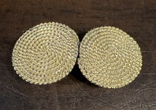 Douglas Paquette Signed golden Metal SPIRAL rope design Interlocking Belt Buckle