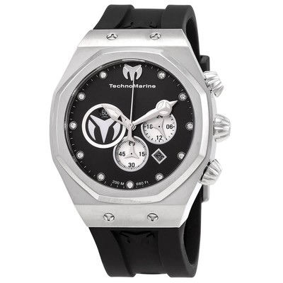 Technomarine Reef Sun Chronograph Quartz Diamond Black Dial Men's Watch
