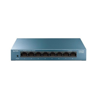 TP-Link LS108G 8-Port Gigabit Desktop Switch Unmanaged LiteWave Metall Blau