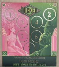 Wicked Bath Fizzies 7 Day Advent Box Pink and Green Brand New And Sealed