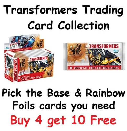 Transformers Trading Cards 2014 Base & Rainbow Foil Card Age of Extinction Topps