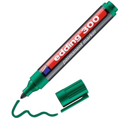 edding 300 Permanentmarker grün Permanent Marker Stift wasserfest 1,5-3mm Rund