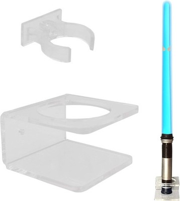 Clear Light Saber Wall Mount Wall Rack Wall Holder - Hardware Included
