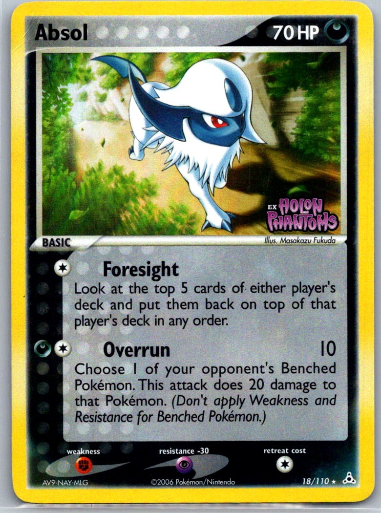 Pokemon TCG Absol Rare Reverse Holo Holon Phantoms 18/110 HP