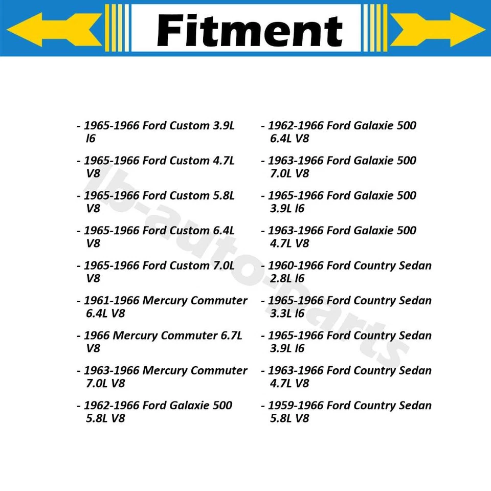 Mangueira de freio dianteira Dorman 2x para 1965-1966 Ford Custom 500 4.7L - Imagem 2 de 4