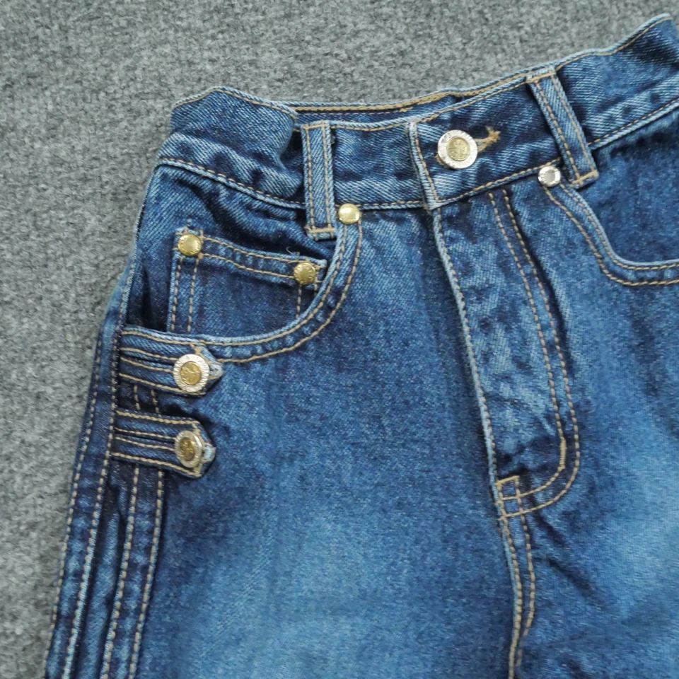 Pantalones de mezclilla vintage Lawman Jeans niñas 7 Western Rodeo azul tiro alto 19x22 años 90 Foto 2 de 4