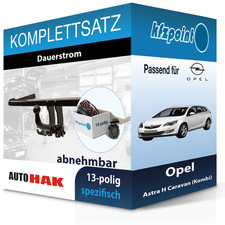 Für Opel Astra H Caravan 04-10 AUTO HAK Anhängerkupplung abnehmbar + 13polig neu