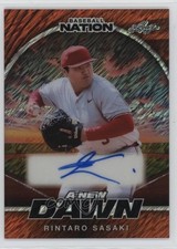 2025 Leaf Baseball Nation New Dawn Orange Shimmer /4 Rintaro Sasaki Auto 2a5