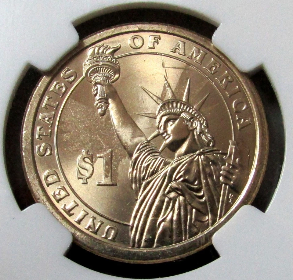  2007 ERROR MISSING EDGE LETTERING WASHINGTON DOLLAR NGC MS 66 - Image 2 of 2