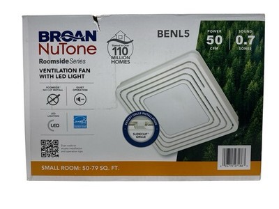 Broan NuTone Roomside Series 50 CFM Ventilation Fan with LED Light BENL5 (OB)